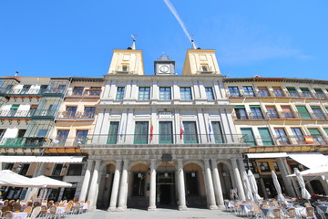 Plaza Mayor square old town Segovia Spain