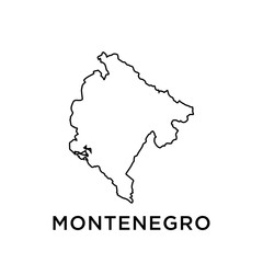 Montenegro map vector design template