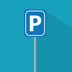 parking road sign icon- vector illustration