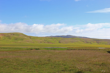 Fototapeta na wymiar View over the landscape of krysuvik