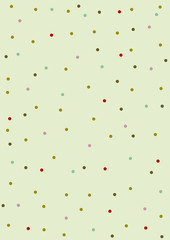 Seamless 70s Retro Vintage Polkadot Pastel Blue Red Green  Various Pink Color Background Texture Wrapping Scrapbook Pattern - Vector Illustration