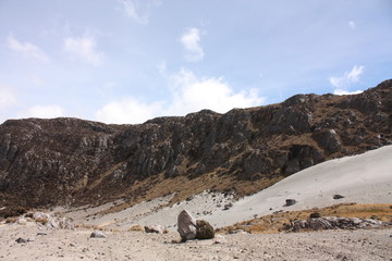 Glacier Volcano Nevado del Ruiz, in Los Nevados National Natural Park.