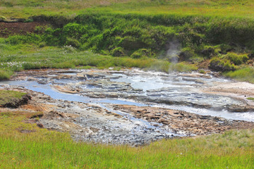 Hot water pool in iceland