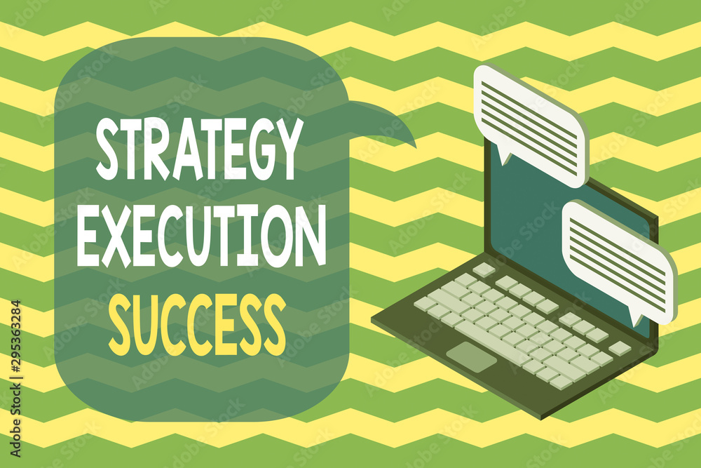 Poster word writing text strategy execution success. business photo showcasing putting plan or list and sta
