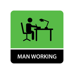 Man working icon for web and mobile