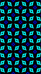 Ornate geometric pattern and abstract multicolored background