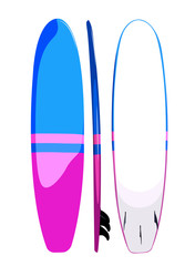 surfboard realistic vector illustration isolated