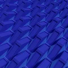 Abstract background rectangles blue 3d render