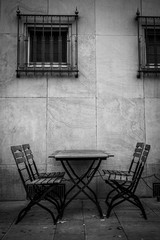 Fototapeta na wymiar table and chairs