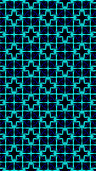 Ornate geometric pattern and abstract multicolored background