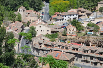 Fototapeta na wymiar Segovia Spain country town cityscape