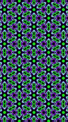 Ornate geometric pattern and abstract multicolored background