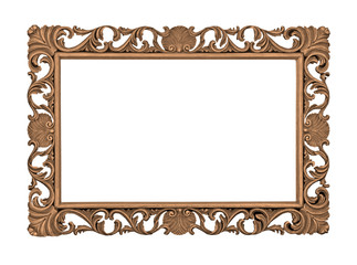 Decorative gold wooden frame