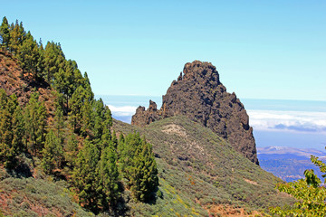 mountainside on a hot summer day in spain