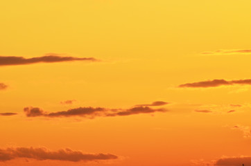 Sunset golden sky, nature background, pattern for typography