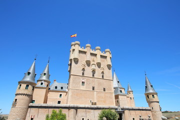Fototapeta na wymiar Alcazar castle old building Segovia Spain