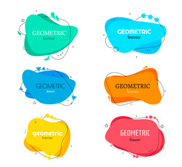 Set of modern abstract vector banners.