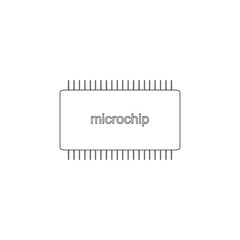Microchip icon on white.