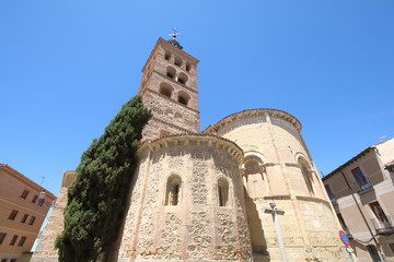 Fototapeta na wymiar San Andes church old building Segovia Spain