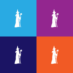 witch silhouette. Element of fairy-tale heroes illustration. Premium quality graphic design icon. Signs and symbols collection icon for websites, web design, mobile app