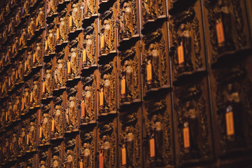 Ash House. The wall where the ancestral ash was placed