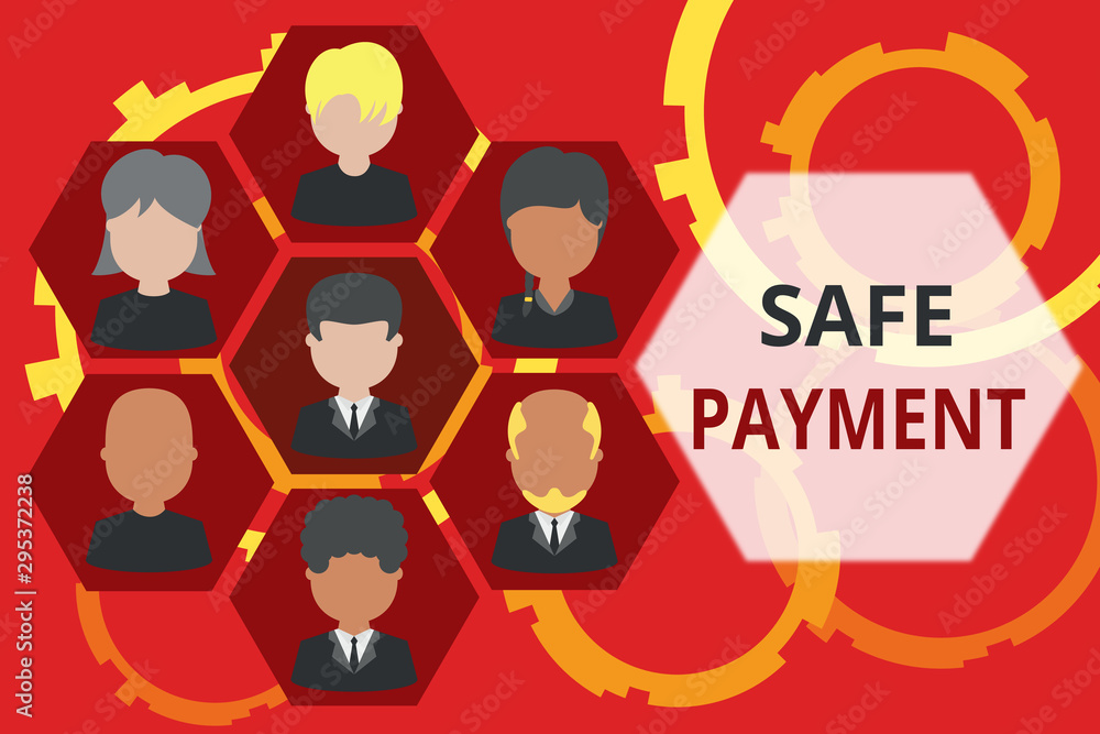 Poster conceptual hand writing showing safe payment. concept meaning webpage where credit card numbers are 