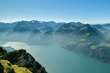 View Swiss Alps And Lake