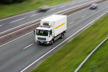 Lorry Traffic on motorway, United Kingdom