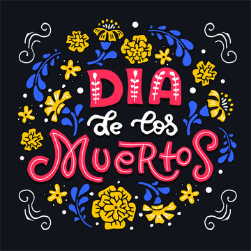 Dia de los Muertos - Day of the Dead - traditional mexican holiday. Vector illustration for invitation, banner, poster, t-shirt print, greeting card. EPS 10.
