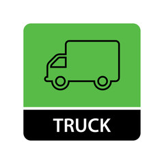Truck icon for web and mobile