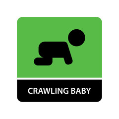 Crawling baby icon for web and mobile