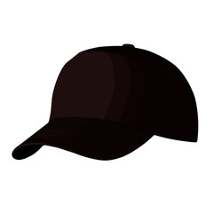 baseball cap brown realistic vector illustration isolated