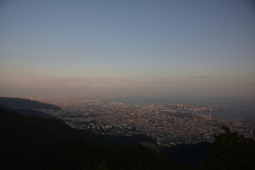 日本の兵庫県神戸市の六甲の夜景