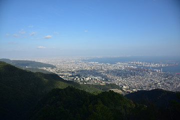 日本の兵庫県神戸市の六甲の夜景
