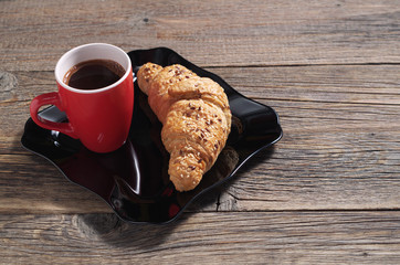 Croissant and a cup of coffee