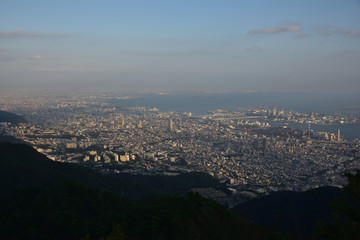 日本の兵庫県神戸市の六甲の夜景