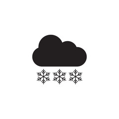 Cloud Weather Icon Black White Outline Fill