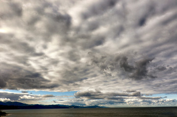 clouds over the sea