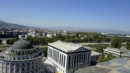 Obraz premium view over skopje from the fortress