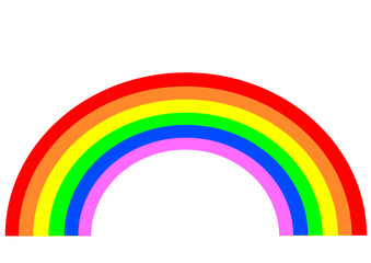 Farbenfroher Regenbogen als Vektorgrafik im svg-Format verschönert Illustrationen rund um Wetter, Klima und Wetterphänomene