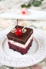 Chocolate and cherries cake