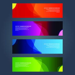 Naklejka premium Vector Abstract design banner web template