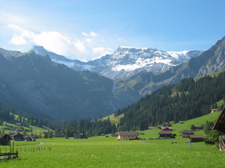 Fototapeta na wymiar Berglandschaft in Adelboden - Berner Oberland - Schweiz