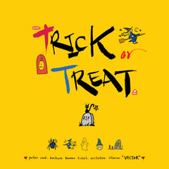 할로윈 포스터 / 손으로 그린 할로윈 그림