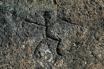 Ancient Warrior Depicted in Petroglyph