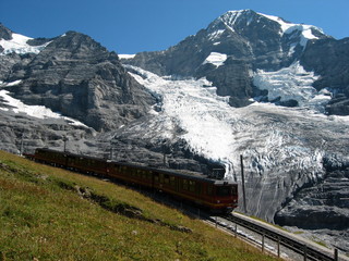 Jungfraubahn zur Station Kleine Scheidegg - Talfahrt