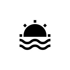 Sunset line icon for web and mobile