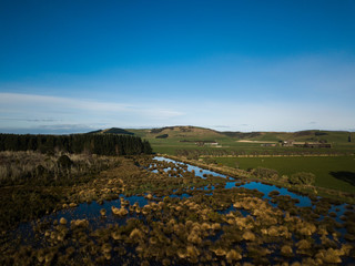 Fototapeta na wymiar Aerial view New Zealand River Landscape