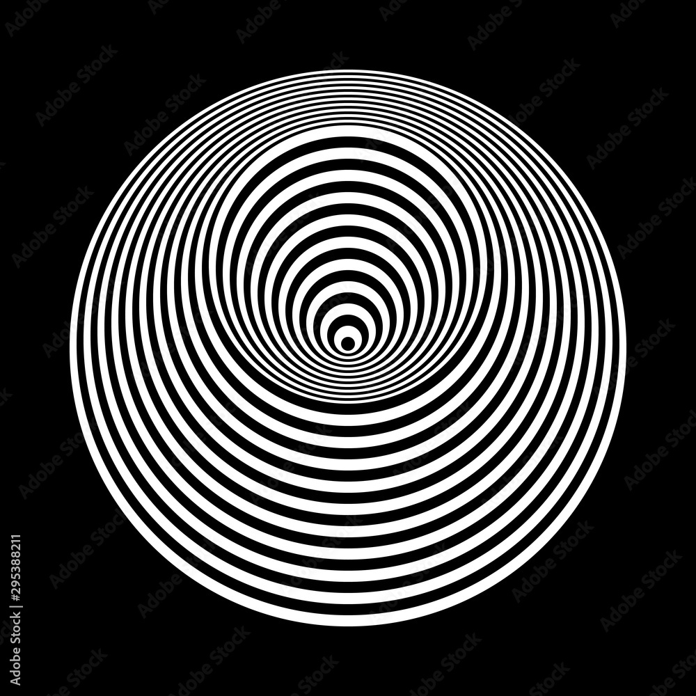 Poster concentric lines art. abstract shapes background