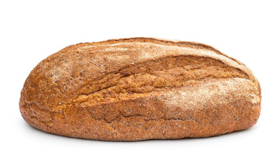 Buckwheat bread on white background.